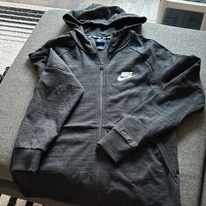 Nike Charcoal Heather Full-Zip Hoodie